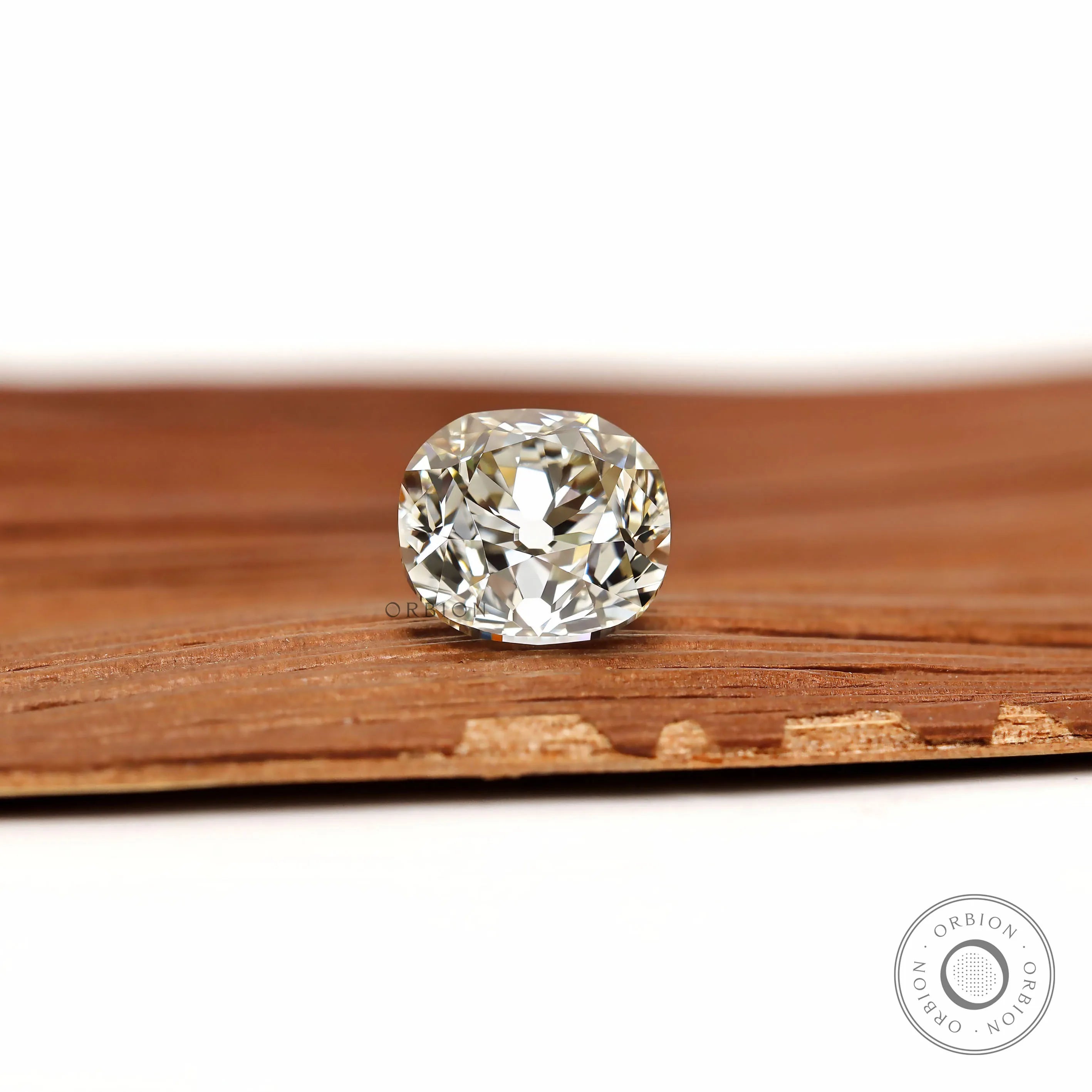2.70 ct old mine cut cushion lab diamond for custom jewelry