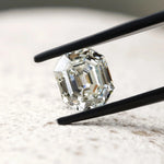 Warm color 3 ct asscher lab diamond loose