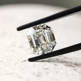 Warm color 3 ct asscher lab diamond loose