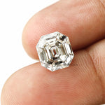 3 Ct asscher shaped vintage cut lab diamond 