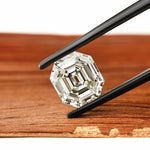 2.70 CT Asscher lab grown diamond, Off white solitaire