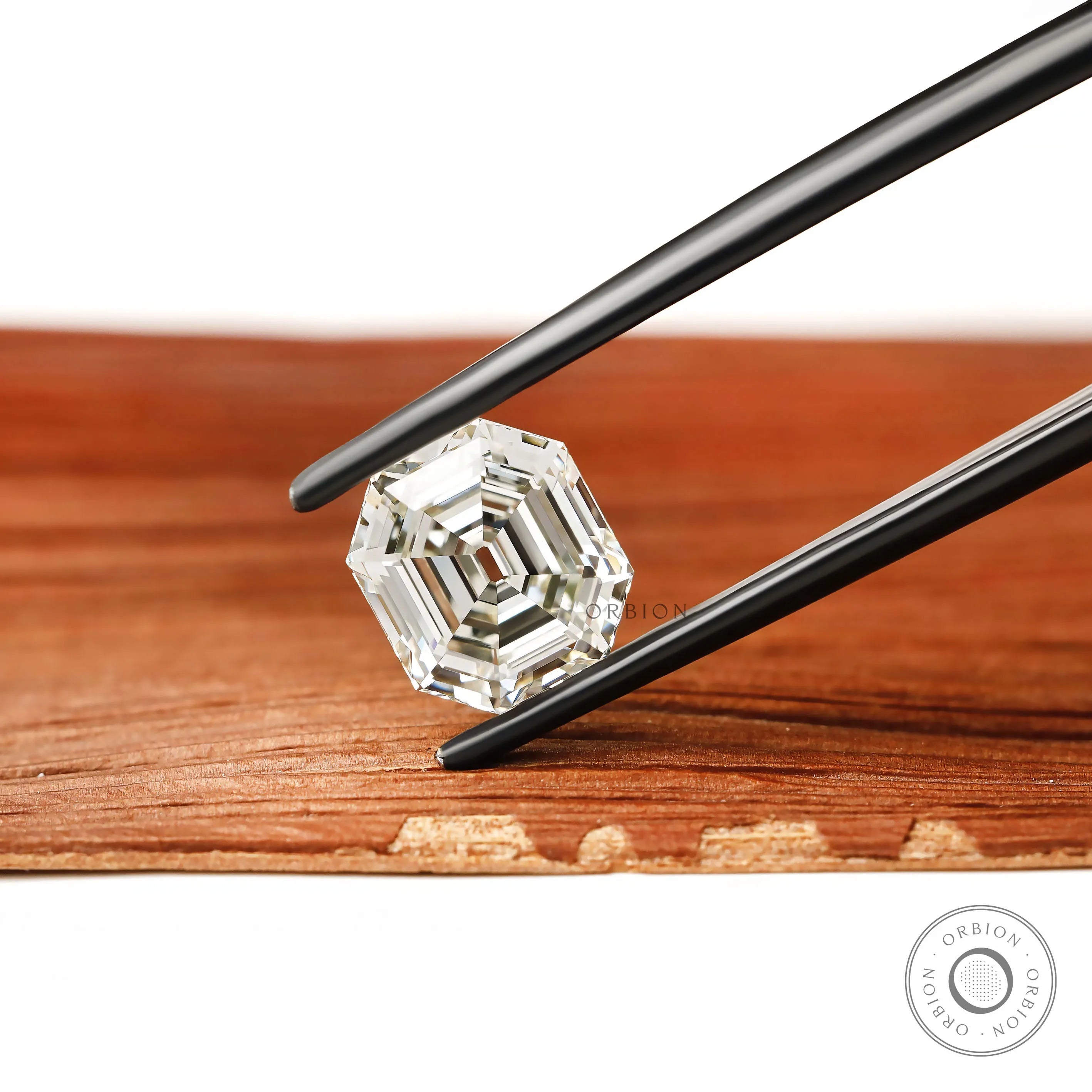 Elongated asscher lab grown diamond, Old mine cut