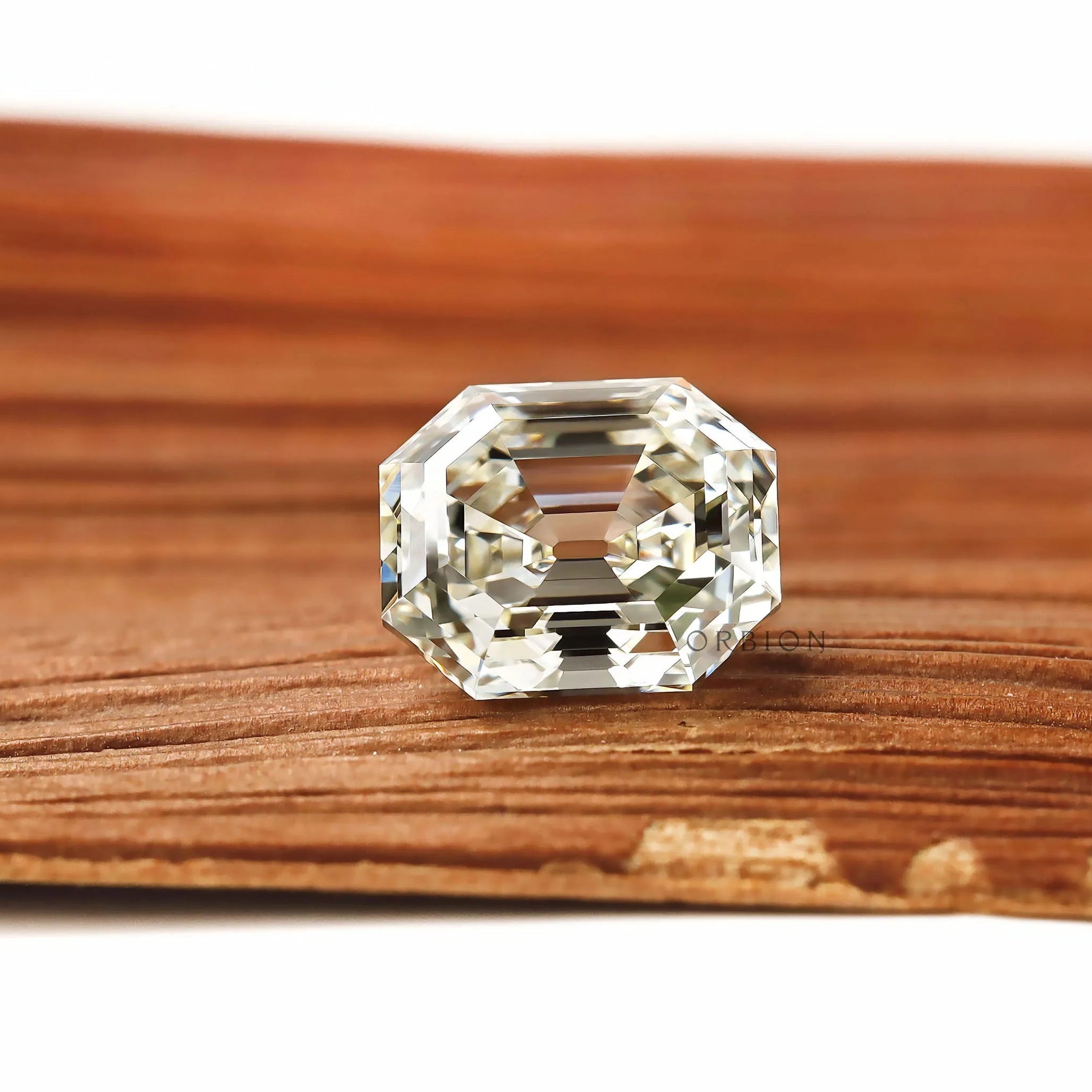 Vintage cut asscher diamond for custom engagement ring