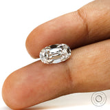 Classic elongated cushion lab diamond 2 ct with old mine brilliance