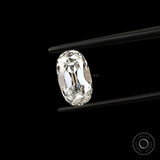 2 ct Elongated cushion lab grown diamond with antique old mine cut loose stone
