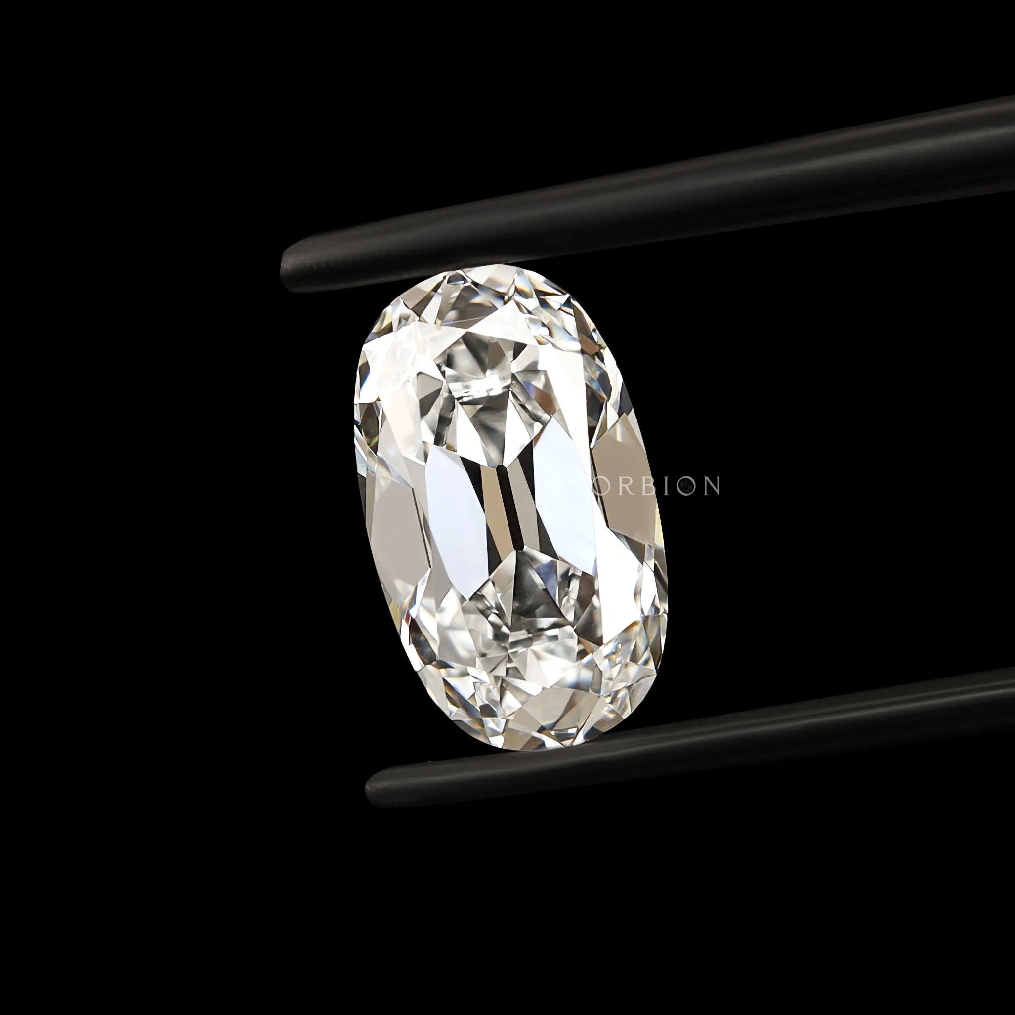 2 ct Elongated cushion lab grown diamond with antique old mine cut loose stone