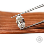 2 ct Elongated cushion lab diamond with antique cut for custom jewelry