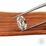 Elongated cushion lab diamond 2 ct old mine cut loose stone