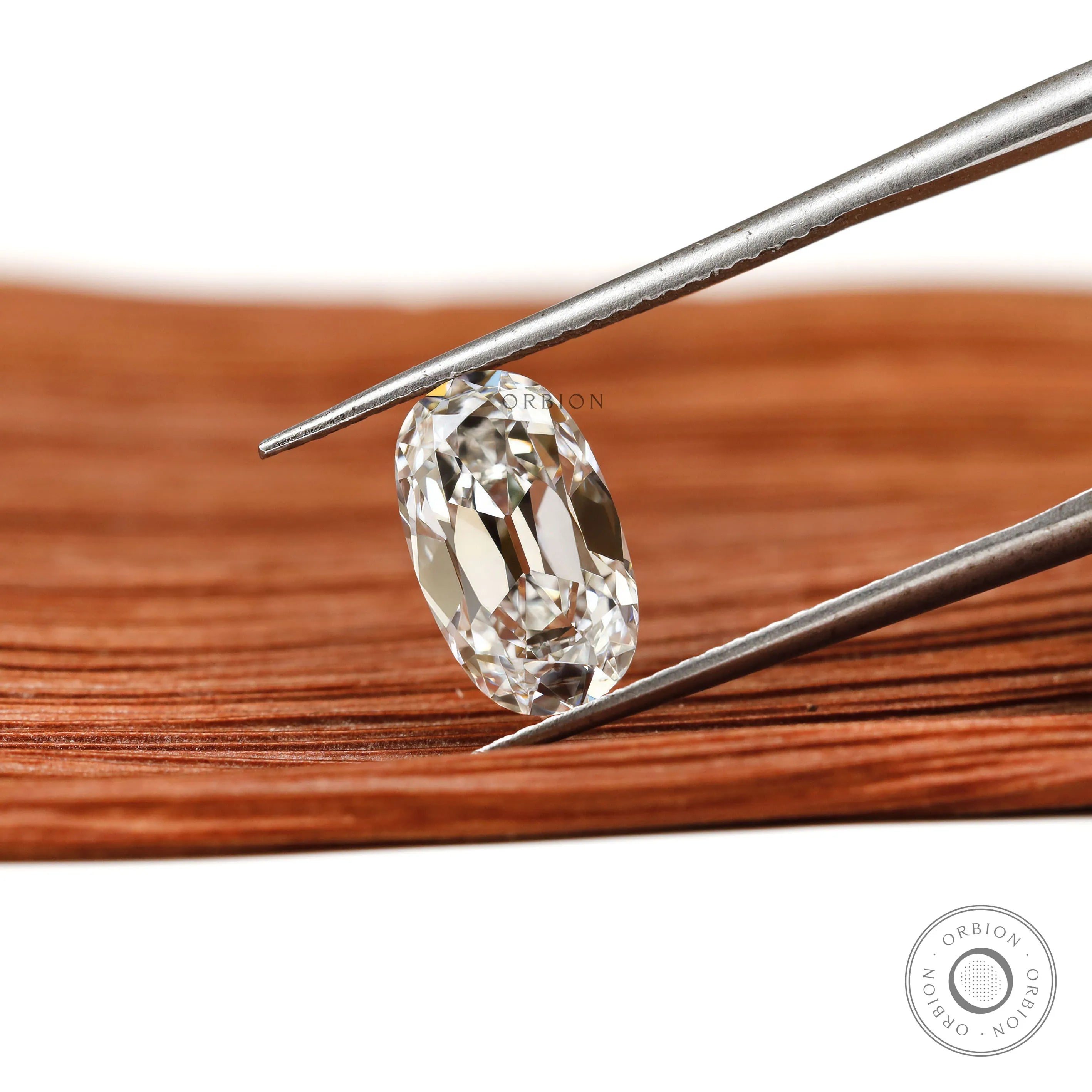 Elongated cushion lab diamond 2 ct old mine cut loose stone