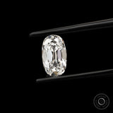 2 ct Lab grown diamond elongated cushion antique cut gemstone