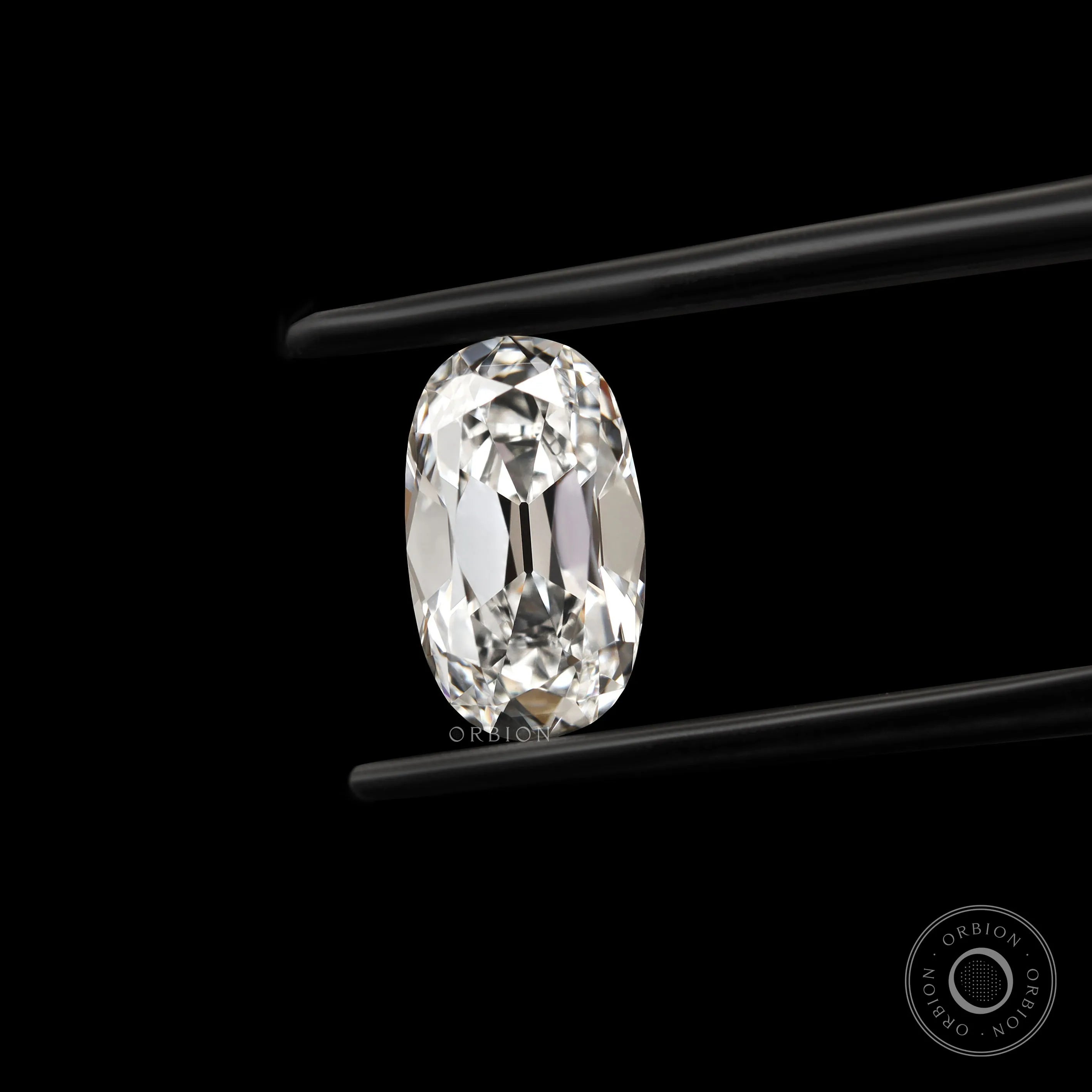 2 ct Lab grown diamond elongated cushion antique cut gemstone