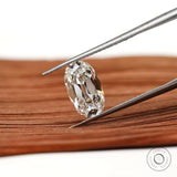 Antique inspired elongated cushion lab diamond 2 ct loose gemstone