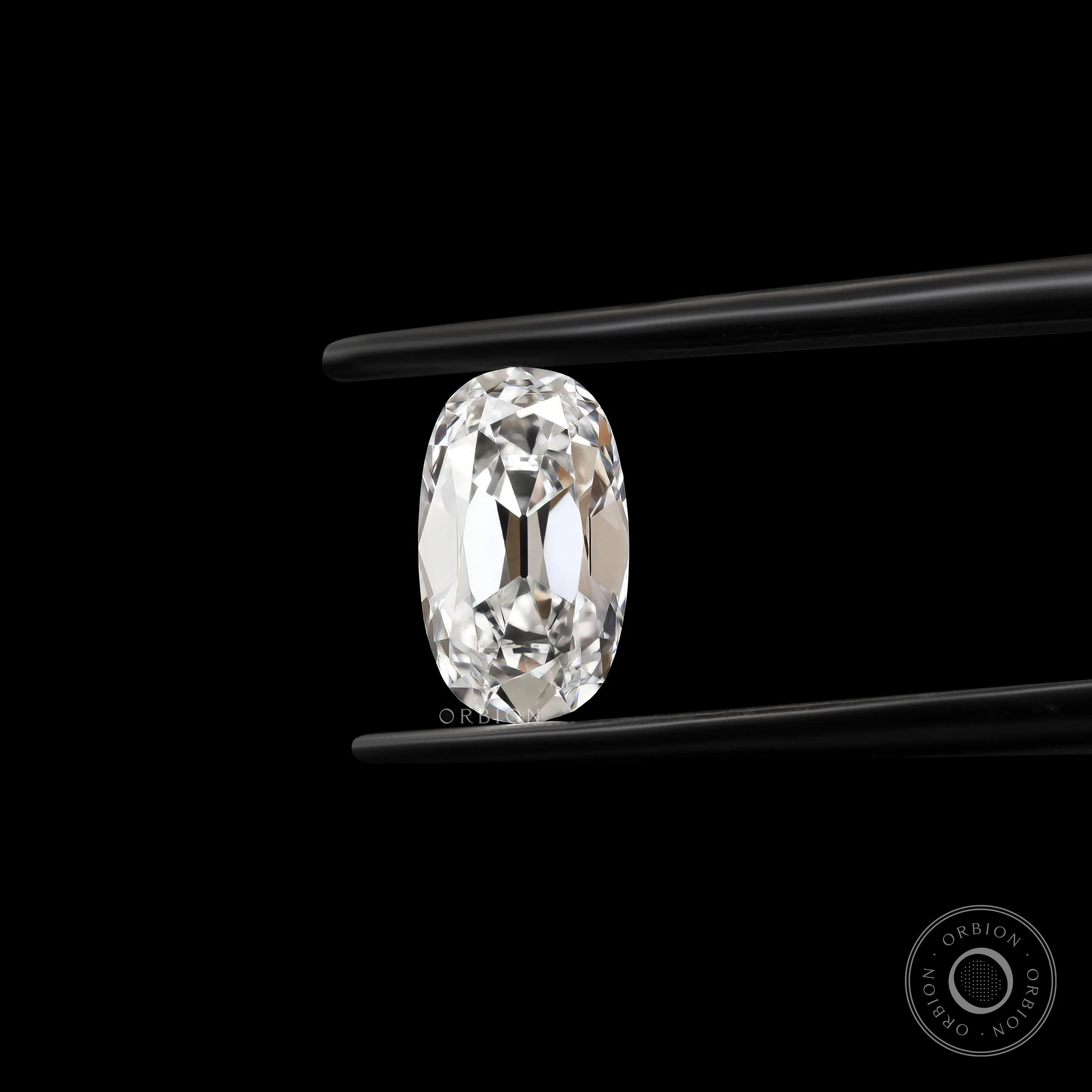 Elongated cushion lab diamond 2 ct with classic old mine brilliance