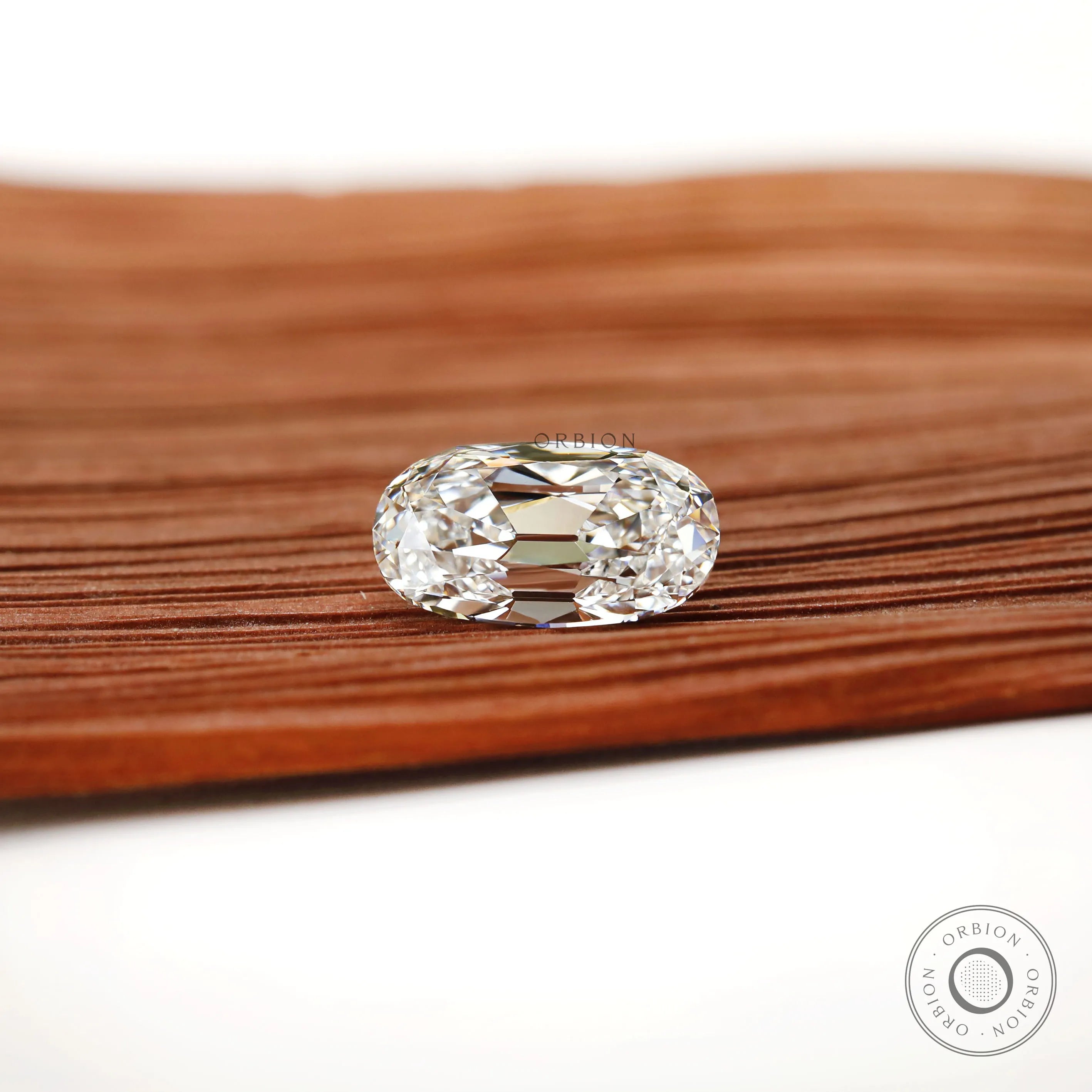 2 ct Elongated cushion lab diamond with old mine cut clarity