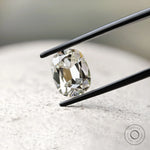 4 ct Lab grown diamond elongated cushion with classic old mine cut style
