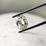 4 ct Lab grown diamond elongated cushion with classic old mine cut style