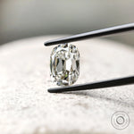 Elongated cushion 4 ct lab diamond loose stone with no culet detail