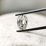 Elongated cushion 4 ct lab diamond loose stone with no culet detail