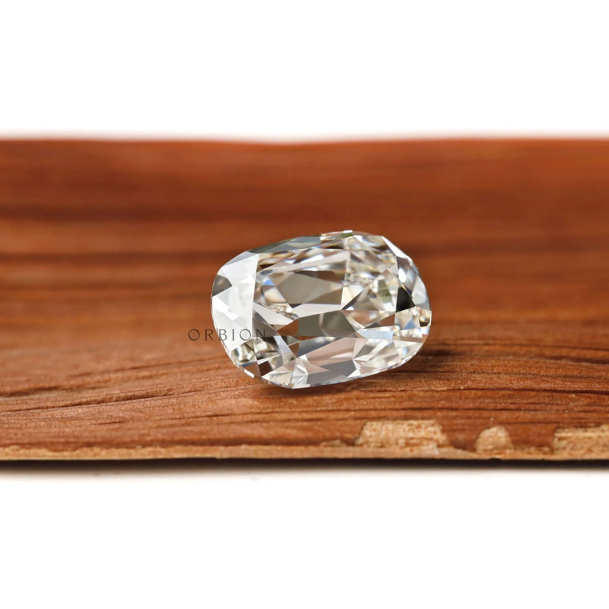 Elongated cushion lab diamond 4 ct old mine cut without culet