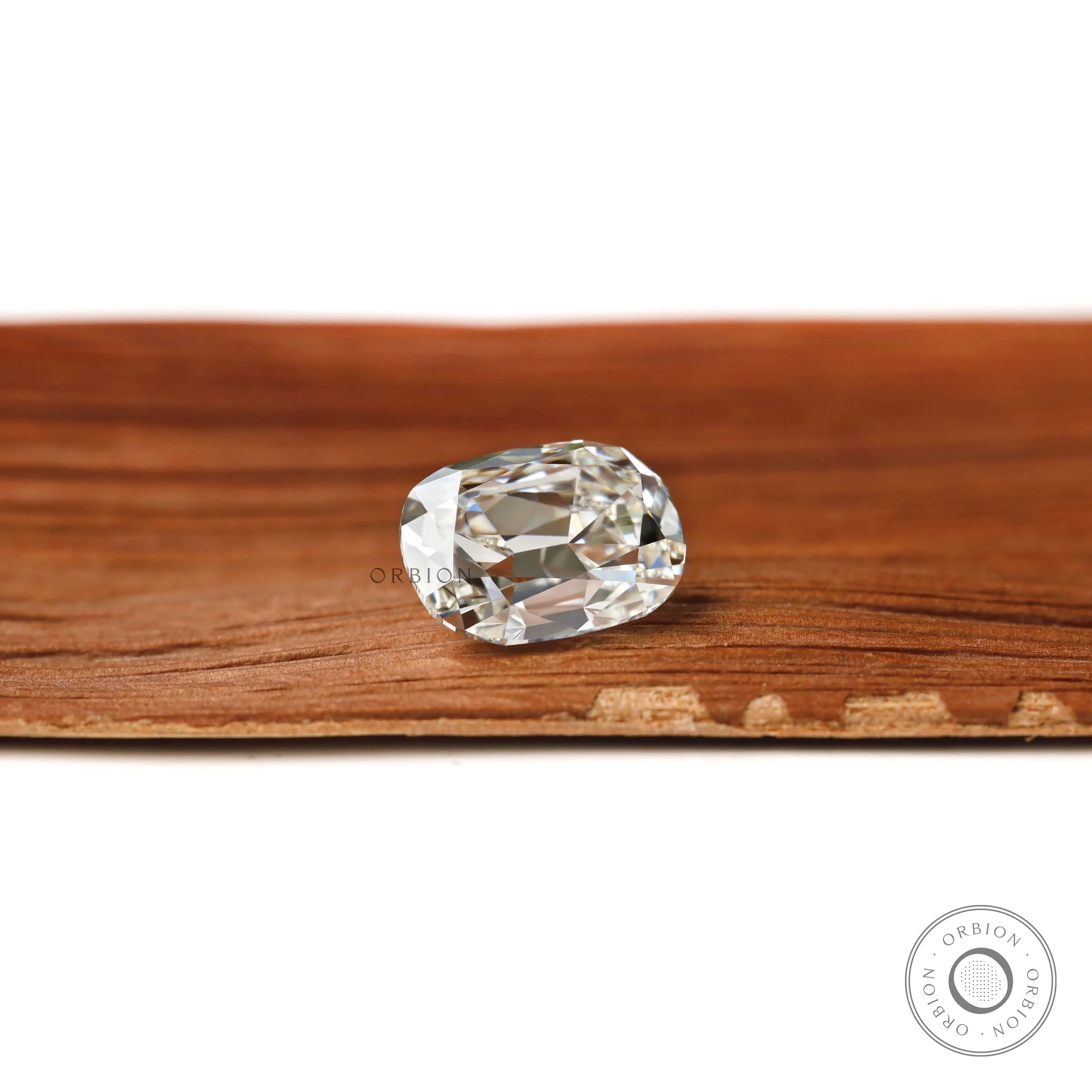 Elongated cushion lab diamond 4 ct old mine cut without culet
