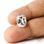 Elegant elongated cushion lab diamond 4 ct antique cut without culet