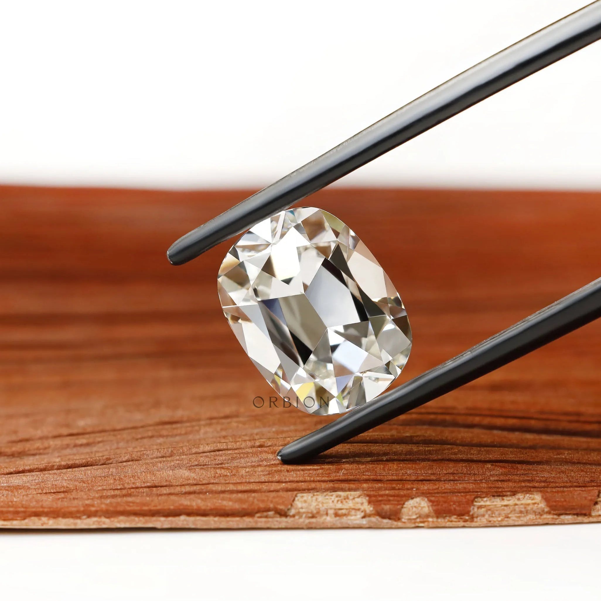 4 ct Antique style elongated cushion lab diamond without open culet