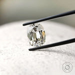 Elongated cushion lab diamond 4 ct antique cut with smooth culet finish