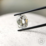 Elongated cushion lab diamond 4 ct antique cut with smooth culet finish