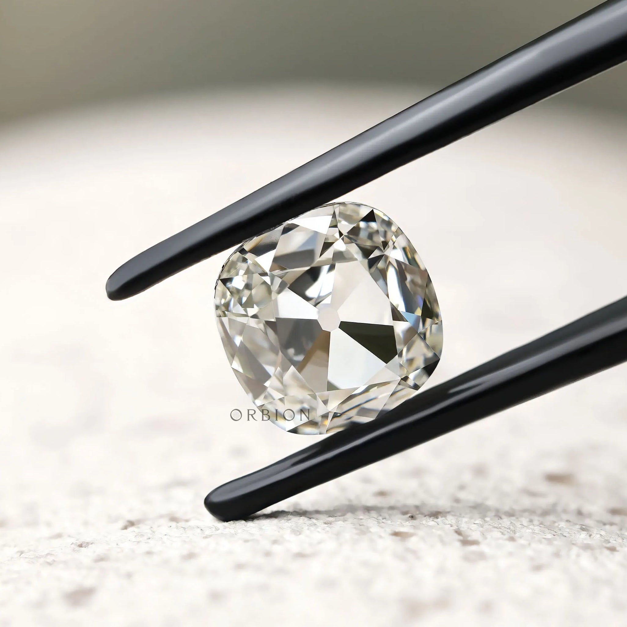 Antique cut cushion lab grown diamond 