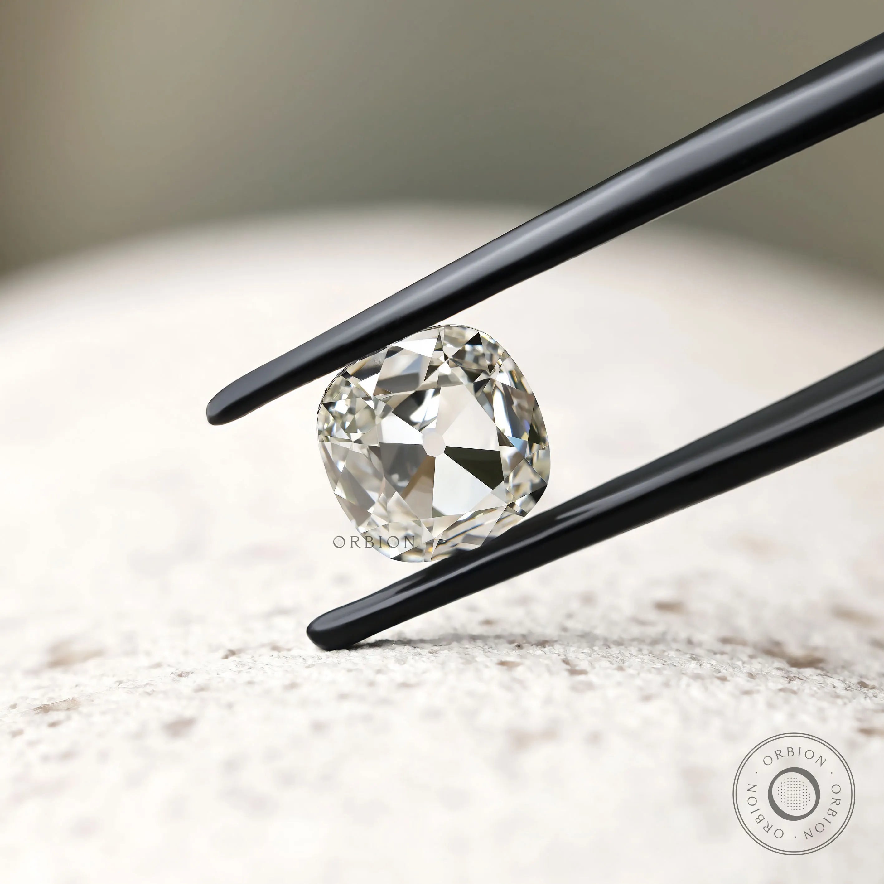 Antique cut cushion lab grown diamond 