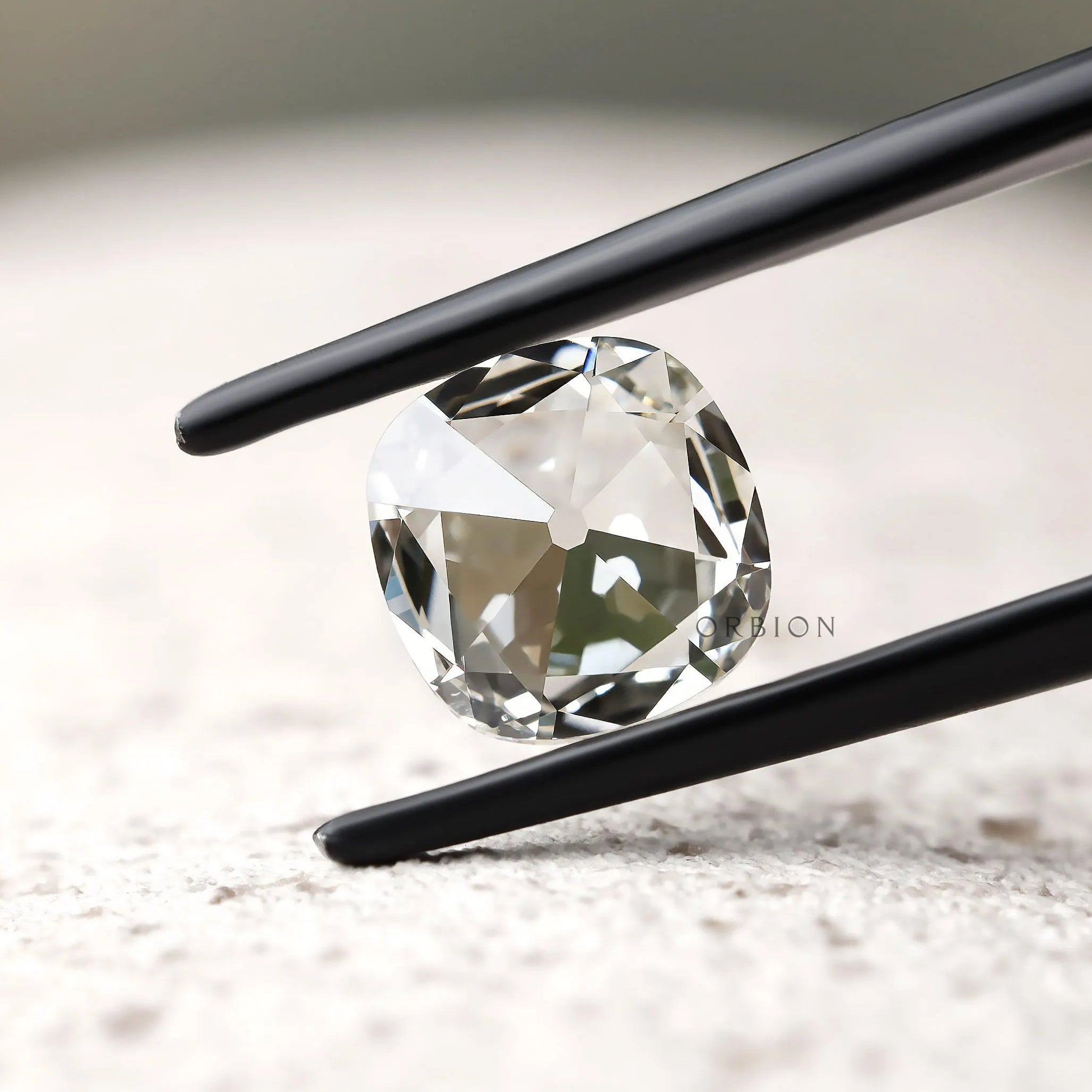 1.60 ct old mine cut cushion lab diamond