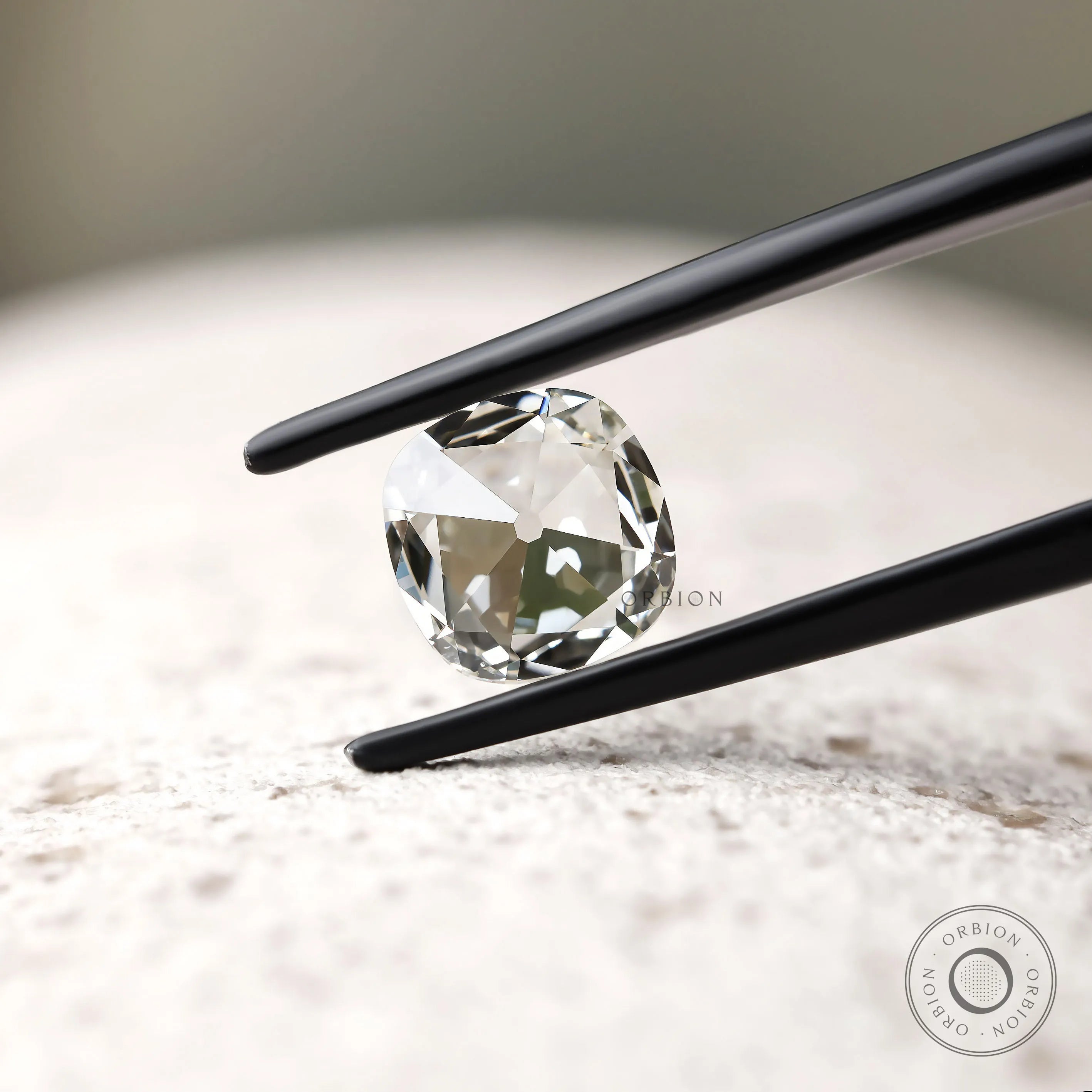1.60 ct old mine cut cushion lab diamond