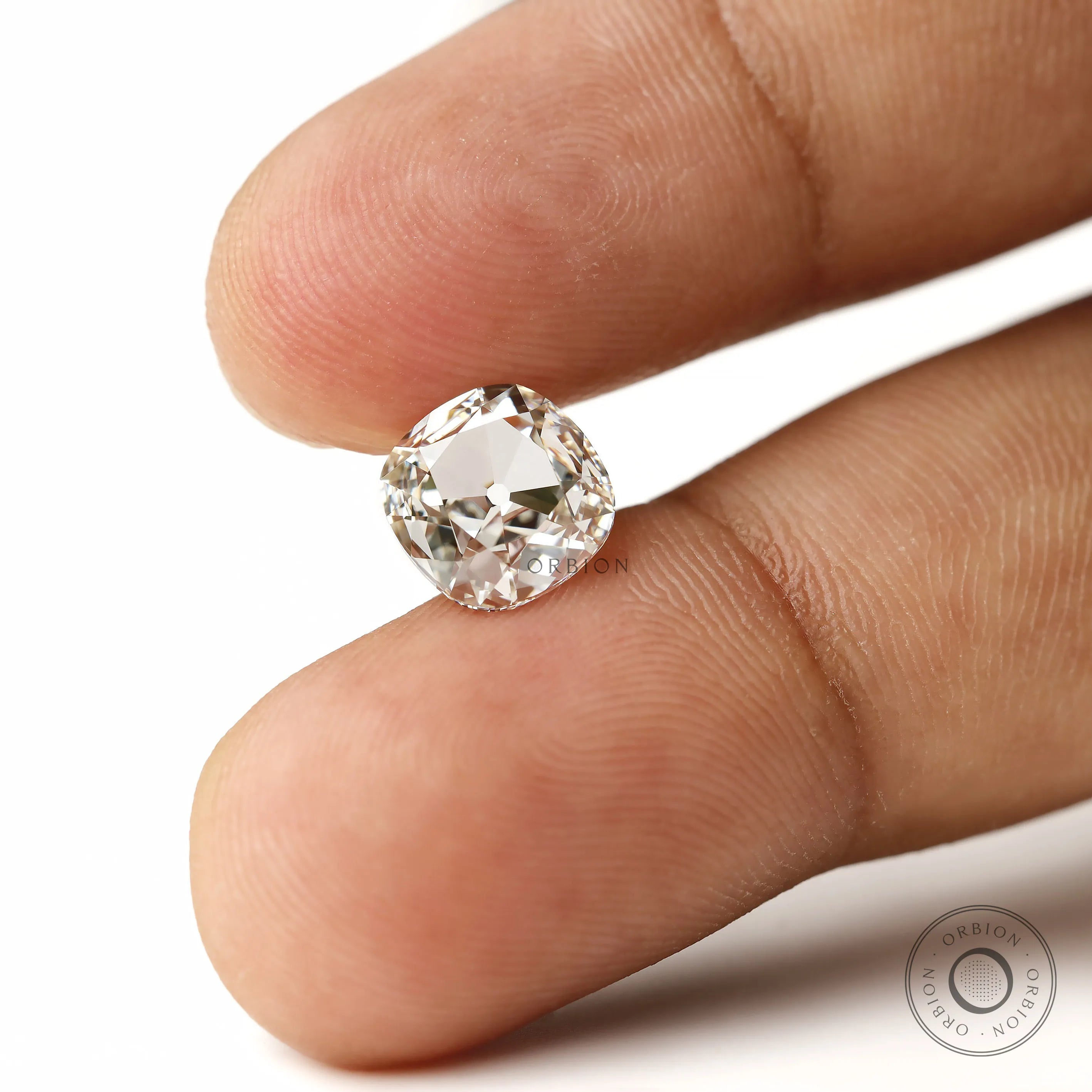 Off white cushion diamond loose solitaire
