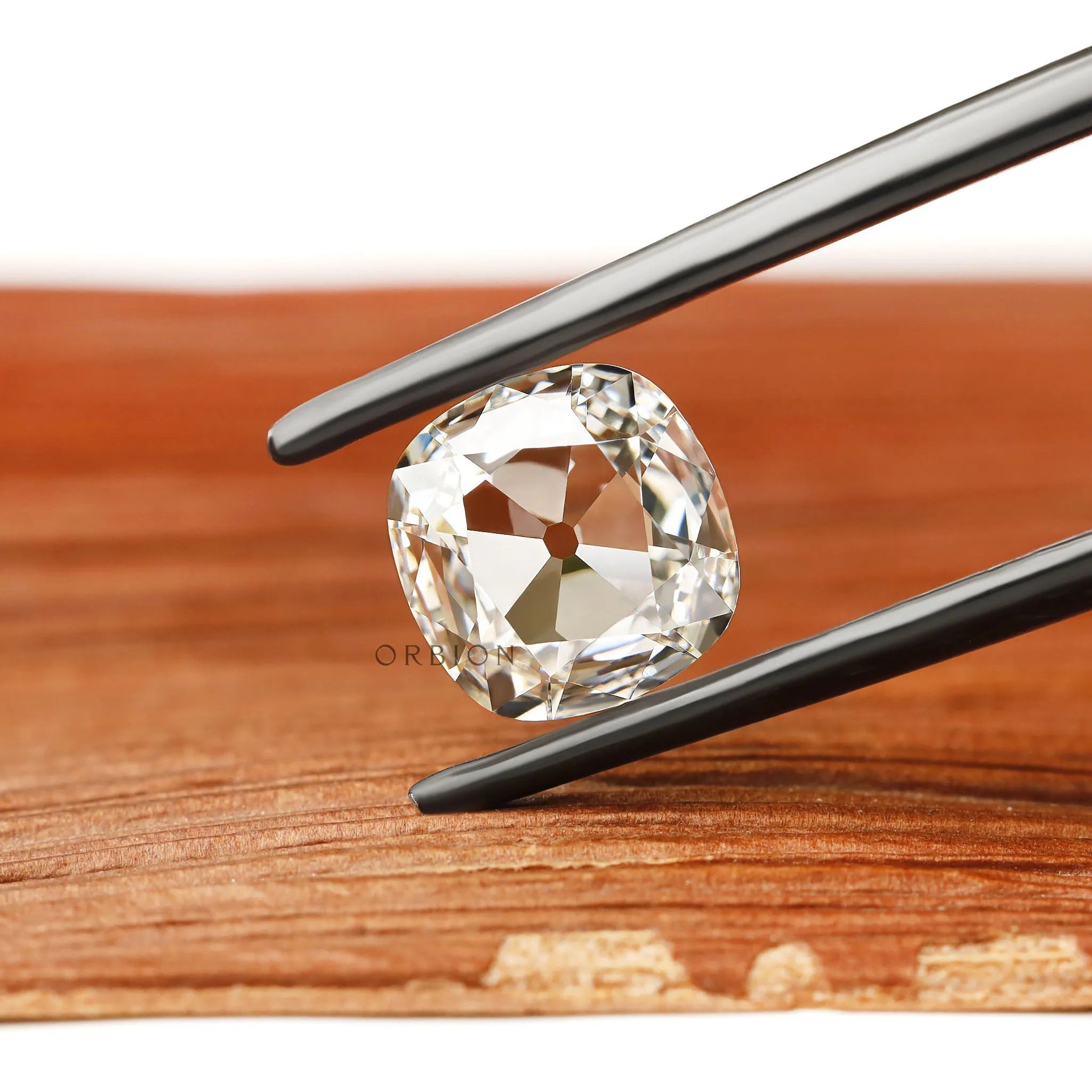 1.60 Ct Elongated cushion lab diamond old mine shallow cut