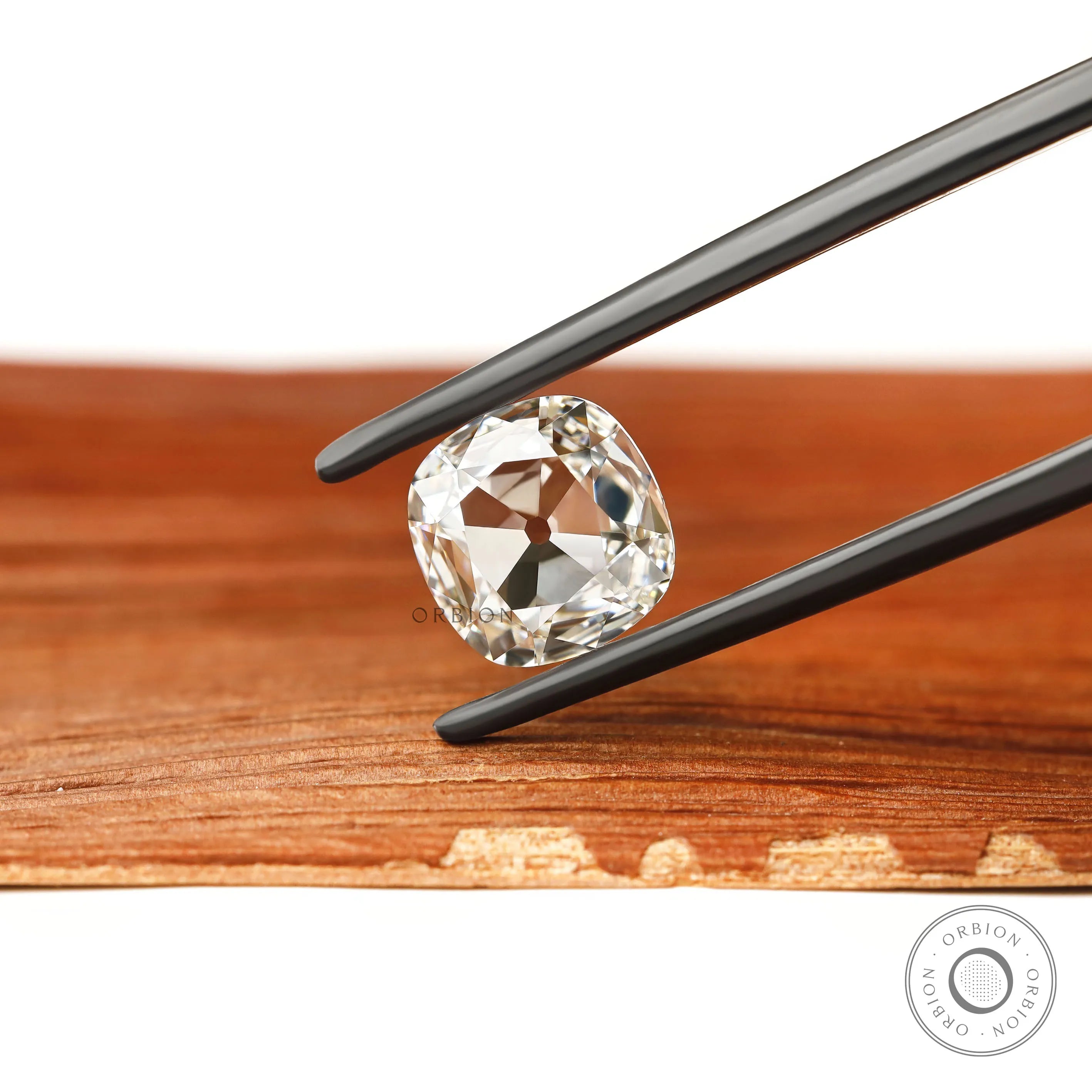 Old mine elongated cushion lab grown diamond loose