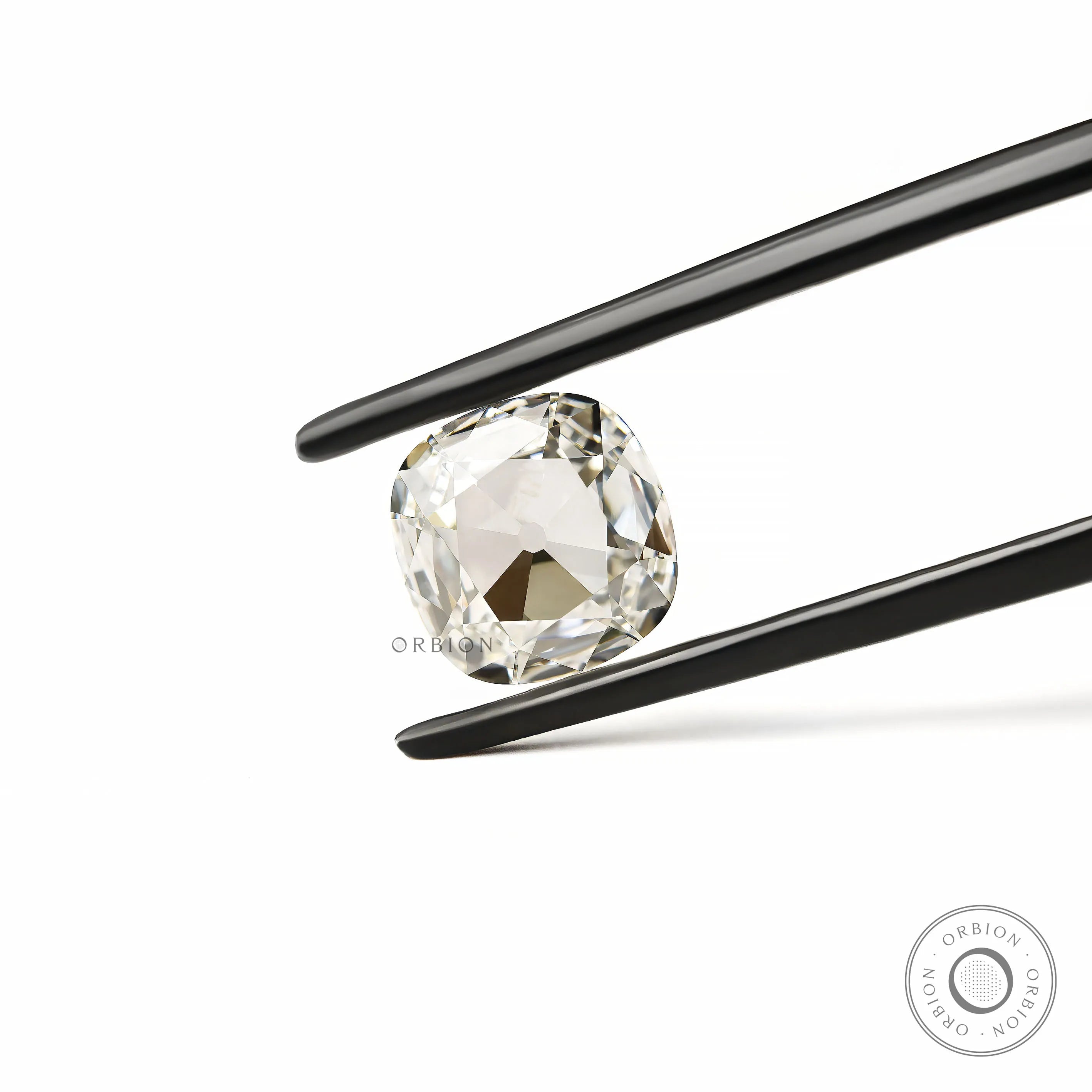 Off white elongated cushion lab grown diamond  