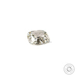 Antique cut off white cushion diamond solitaire