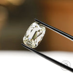 Elongated cushion lab grown diamond 4 ct with vintage old mine cut brilliance
