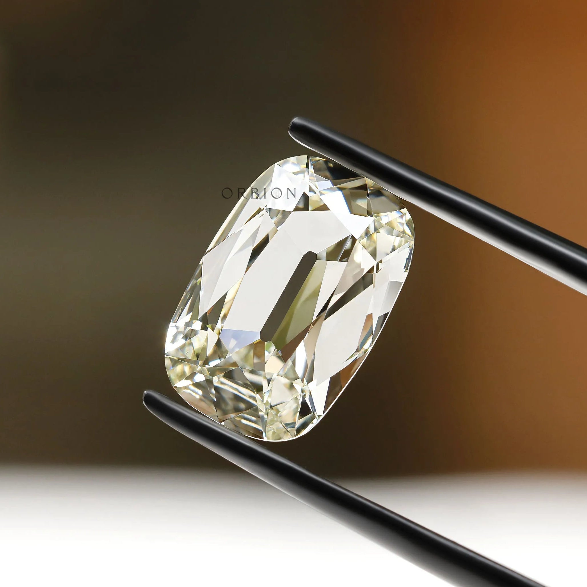 Elongated cushion lab grown diamond 4 ct with vintage old mine cut brilliance