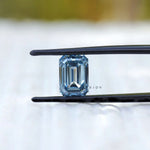 3 ct Emerald cut blue lab grown diamond fancy color loose gemstone