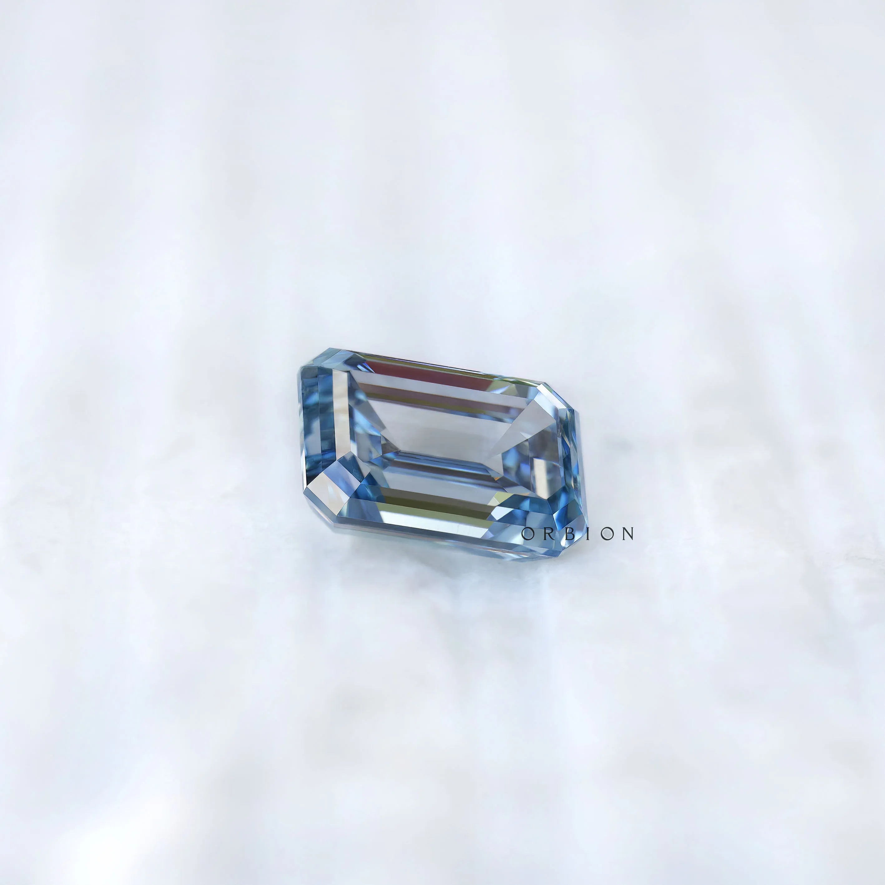 Bold blue emerald cut lab diamond 3 ct fancy color gemstone