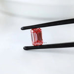 0.73 ct Pink lab grown diamond with emerald cut step facets