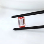Bright pink emerald cut lab diamond 0.73 ct loose gemstone