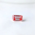 0.73 ct Fancy vivid pink lab diamond rectangular emerald cut stone