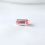 0.73 ct Vivid pink lab diamond with clean emerald cut geometry