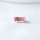 0.73 ct Vivid pink lab diamond with clean emerald cut geometry