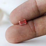 Pink lab grown diamond 0.73 ct emerald cut loose stone