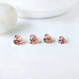 Heart shaped pink lab diamond loose