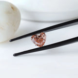 1.70 ct Pink lab grown diamond heart shape vibrant loose gem