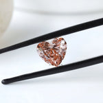 1.70 ct Heart shaped fancy vivid pink lab grown diamond loose gemstone